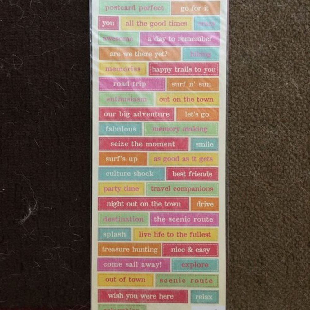 Daisy Hill Tropical Stitched Word Sticker Sheet